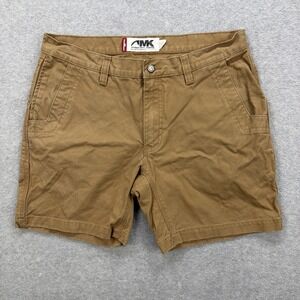 Mountain Khakis Shorts Mens 36x7 Brown Canvas Broadway Carpenter Work Utility